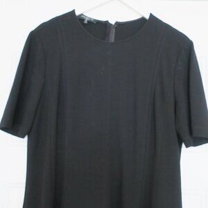 Lafayette Black ponte knit dress with stitching detail